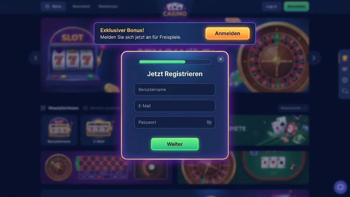 Registrierung mit Bonus
